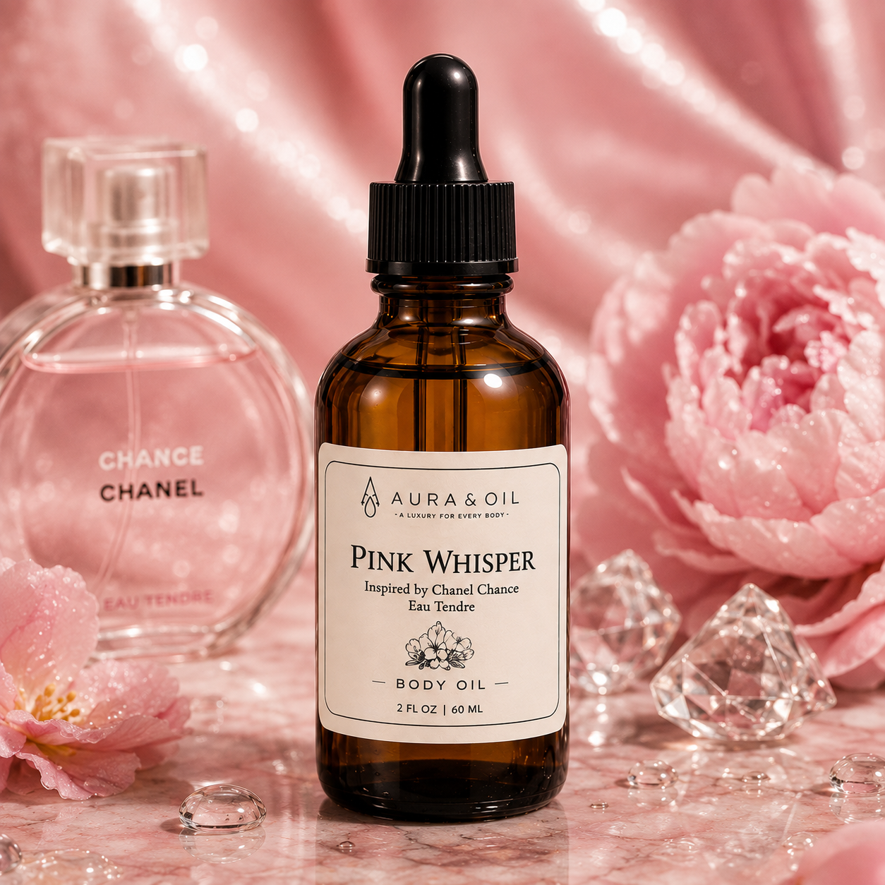Aura & Oil Pink Whisper Floral Body Oil